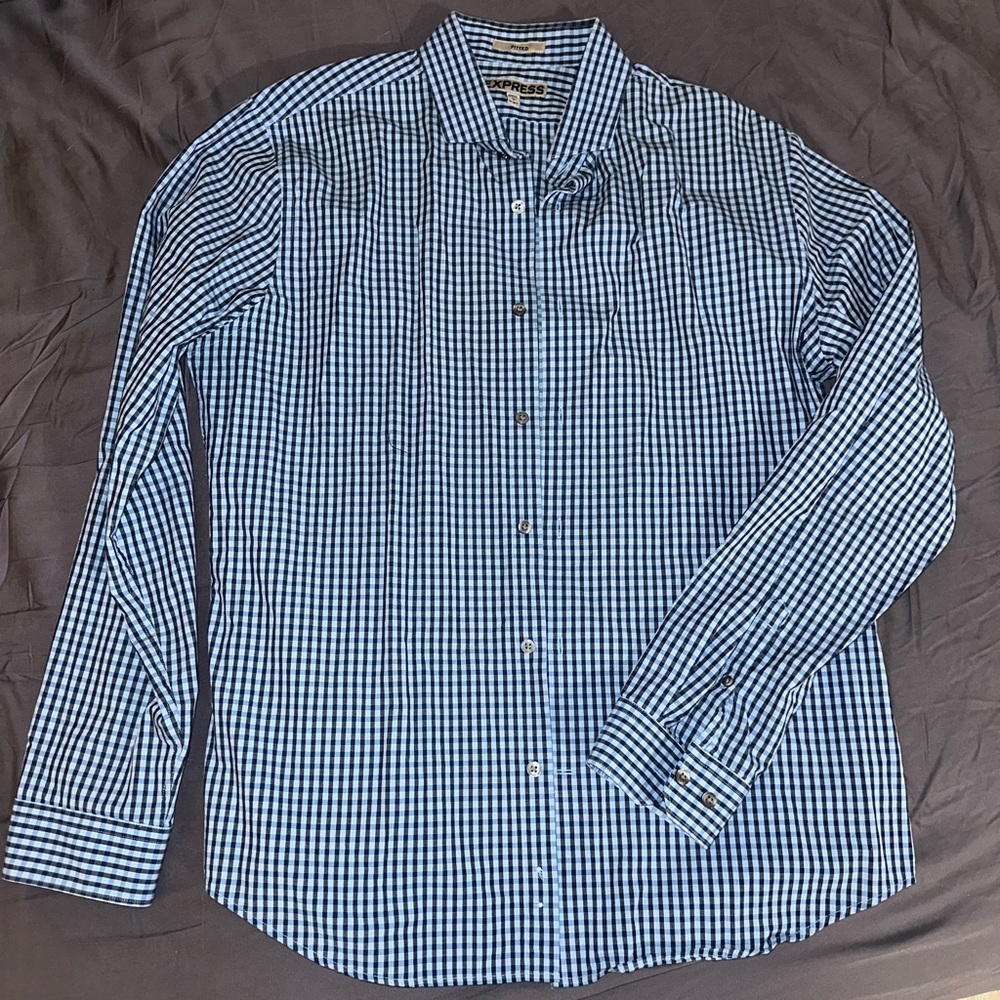 Men's Blue Checkered Shirt
